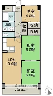 エクスアーバン己斐【504号室】の間取り