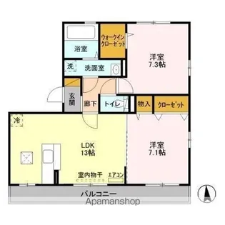 ラヴィエール【1階】の間取り
