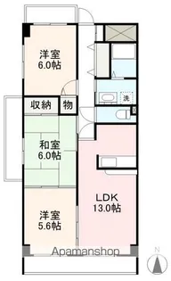 イナンクル南三条【304号室】の間取り