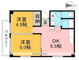 メゾン内藤【4階】の間取り