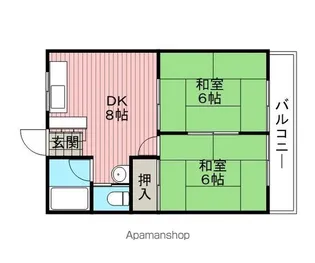 ハイツ上野台 B棟【2階】の間取り