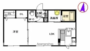 熊本県宇城市松橋町松橋【アパート】の間取り