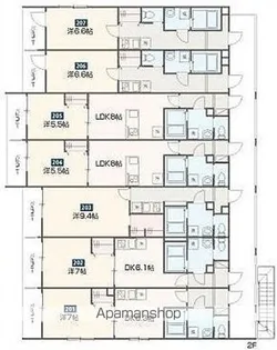 MELDIA福生Ⅲ【2階】の間取り