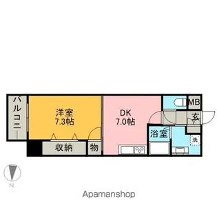 BLASTO RESIDENCE【401号室】の間取り