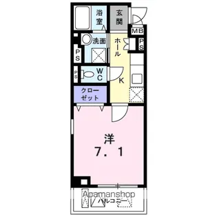 モンパルナス【3階】の間取り