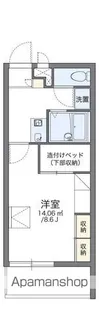 レオパレスプラム【201号室】の間取り