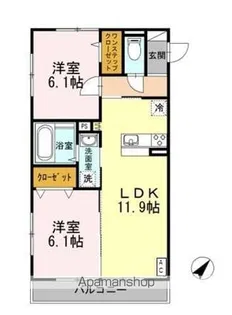 グランマール【3階】の間取り