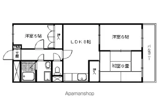カーサフジキ【202号室】の間取り
