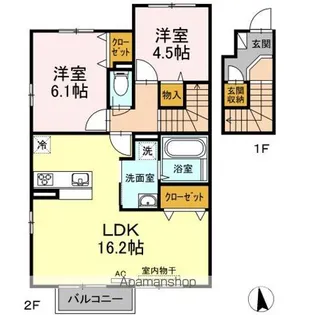フォルトゥーナ【2階】の間取り