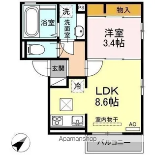 エスポワール花【1階】の間取り