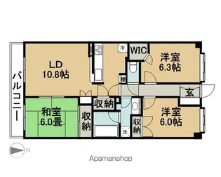 レジディア葛西【3階】の間取り