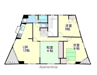 郡元マンション【3階】の間取り