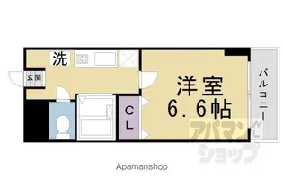 セントポーリア丸太町【306号室】の間取り
