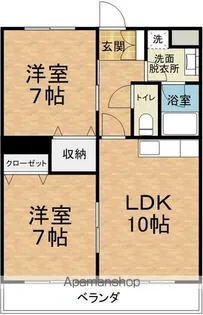 長野県松本市鎌田1丁目【マンション】の間取り
