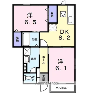 プリムヴェール【1階】の間取り