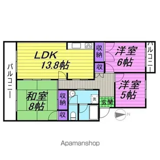 さくらハイツ【4階】の間取り