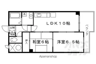 エスポワール桃栄【205号室】の間取り