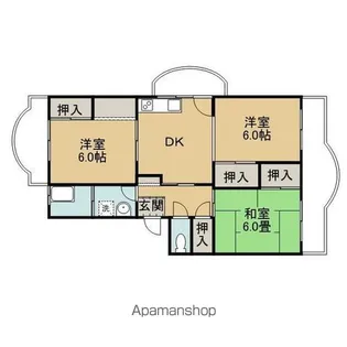 玉井ハイツ【2階】の間取り