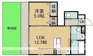 エクセルハイムN【1階】の間取り