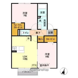 リーフガーデン A棟【2階】の間取り