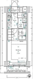 AXASレジデンス外苑【103号室】の間取り