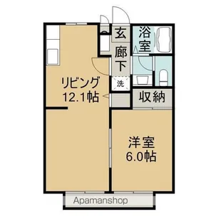 コスモスクエア三野A・B棟【A202号室】の間取り