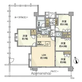 アーデル原木中山【8階】の間取り
