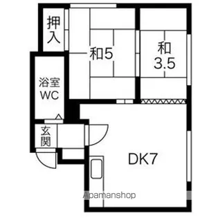 コーポかえで【6号室】の間取り