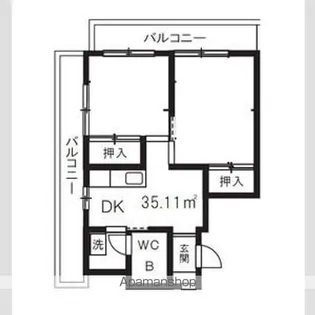 パークサイド南大井【4階】の間取り