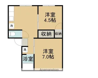 ヒルタウンなかよし【2階】の間取り