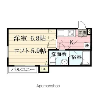 カミエール・東照宮【2階】の間取り