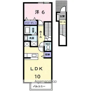 広島県福山市高西町南【アパート】の間取り
