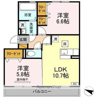 ボヌールおおたかの森 Ⅰ【1階】の間取り