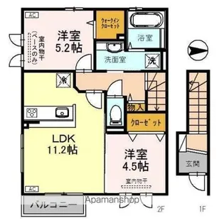 コンフォータブル璃心【201号室】の間取り