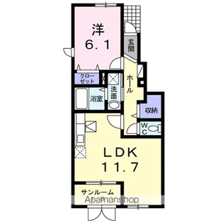 サンボヌール Ⅳ【1階】の間取り