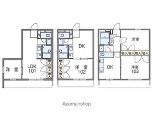 レオパレスCRECER【3階】の間取り