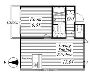 1LDKの間取り画像