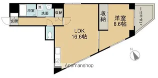 第2メゾン庚午【601号室】の間取り