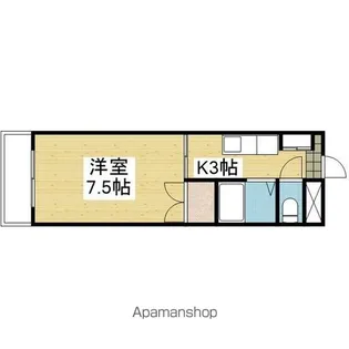 ブルースカイ朝日ヶ丘【1階】の間取り