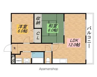 アン・クレール【1階】の間取り