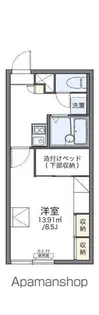 レオパレスカーミーエルム【1階】の間取り