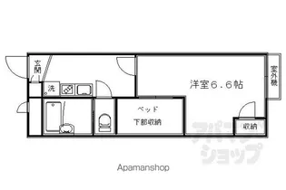 レオパレス二条城北【2階】の間取り