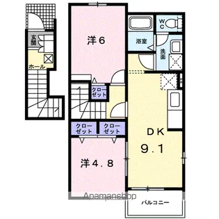 ザナドゥB【2階】の間取り