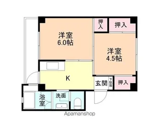 ビレッジハウス仏田2号棟【508号室】の間取り