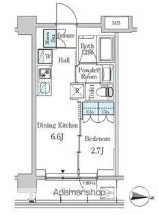 ジオエント中野弥生町【5階】の間取り