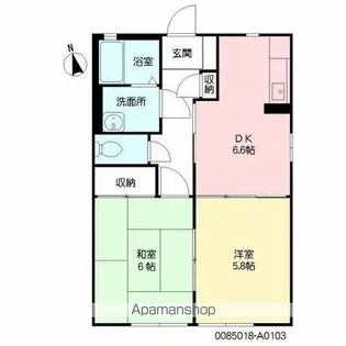 リバティー向江【103号室】の間取り