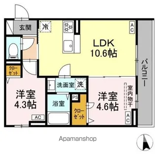 セレスティア新小岩【3階】の間取り