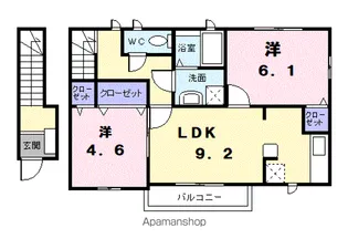 PINETREEA【2階】の間取り