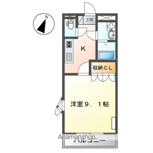 サンモールハイツ【2階】の間取り