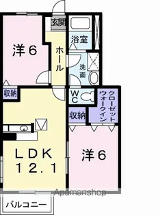 アビタシオン勝瑞Ⅰ【1階】の間取り